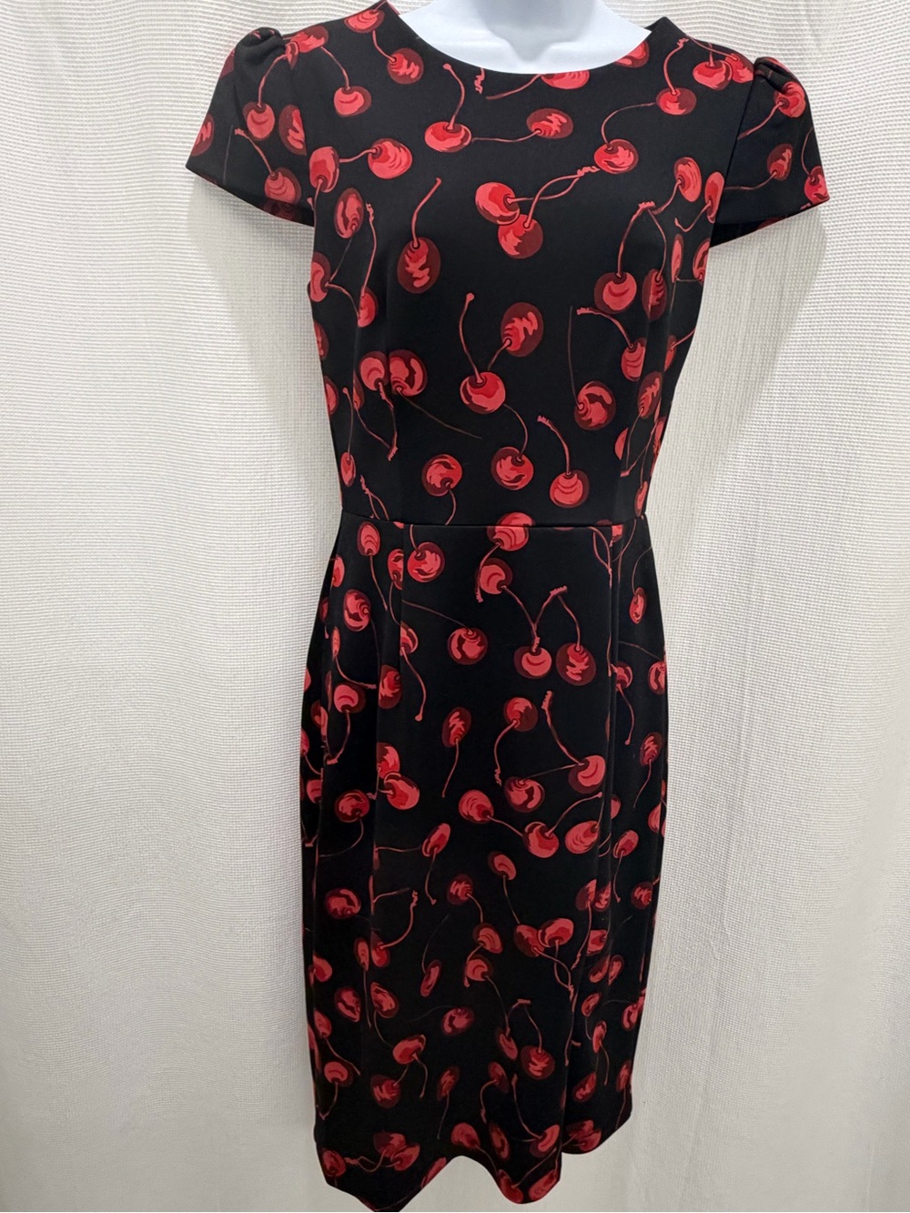 Betsey Johnson Black Dress with Red Cherry Print - Picture 2 of 8